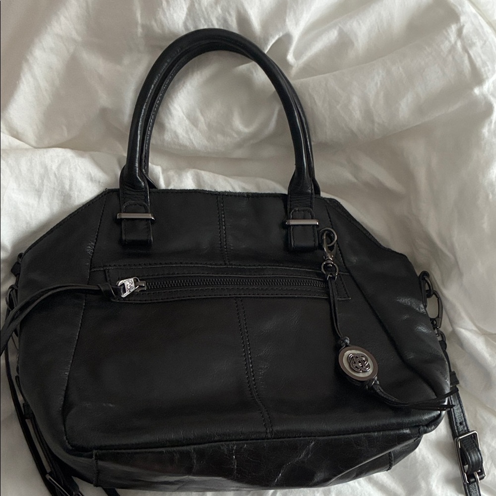 Elliott Lucca Black Leather Shoulder Bag